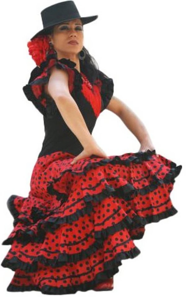 Spaanse jurk zwart rood populair - huren