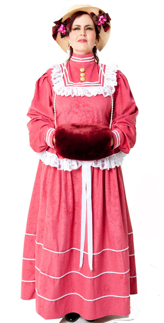 Charles Dickens jurk roze / wit - huren
